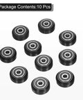 10 Pack POM Roller Wheels For 3D Printer Gantry And V Slot Tracks Dope High Speed Pulley Wheels With 625-2RS Double Shield Bearings Low Noise Durable Black CNC Upgrade, 24mm