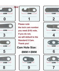 Lock Kit With 16mm 20mm And 30mm Options for outdoor mailboxes file cabinets tool boxes showing cam options from 0 to 9