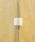 Close-up of a clear hinge from the 12 Pack Self Adhesive Acrylic Mini Folding Piano Hinges For Crafts And Display Stands Easy Install