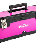 20 Inch Portable Steel Toolbox With Removable Organizer Tray, Metal Latches, Easy Carry Handle, Padlock Hasp, Powder Coated Steel