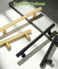 10 Pack 5 Inch Matte Black Cabinet Handles And Drawer Pulls With 128mm Hole Centers in black and gold options