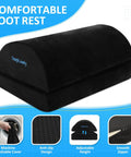 Foot Rest Under Desk With Two Adjustable Heights Ergonomic Foot Stool With Washable Cover for Back and Hip Pain Relief