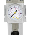 Heavy Duty Built To Last 3/8 Inch NPT Compressed Air Filter Regulator Piggyback Combo with metal bowl and manual drain