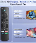Universal Voice Remote Replacement For Fire TV And Smart TVs Including Insignia Toshiba And Pioneer Models From Omni Series To 4 Series With Easy Setup And No Fuss Plug And Play Compatibility