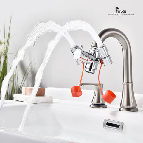 Faucet Mounted Eye Wash Station for Emergencies, Turn Your Sink Into a First Aid Eye Wash Setup With 360 Degree Rotating Head