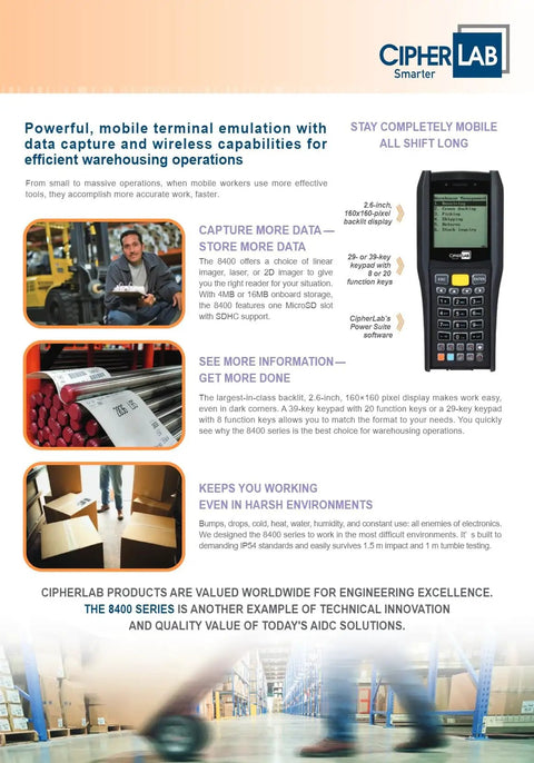 Detailed product overview of Heavy Duty Industrial Barcode Scanner And Mobile Computer With Boss Level Battery Life Tough Rugged Handheld.