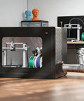 3D Printer Enclosure With LED Light Fireproof And Dustproof Protective Cover 5700 RPM Exhaust Fan And Duct in workshop setting