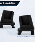 Heavy Duty 2 Pack Drawer Slide Socket Replacement Kit in black, dimensions 1.6in x 1.87in for cabinet track repair.