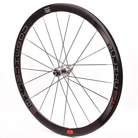 700C Road Wheelset With 40mm Rim Profile Reflective Aluminum Alloy Rim Carbon Fiber Tube Hubs Quick Release 8 9 10 11 Speed