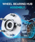 Front Wheel Hub and Bearing Assembly Replacement for Front Left Or Right 5 Lug ABS with 4 Hole Flange Fits 2008 2013 Rogue 2014 2015 Rogue Select And 2007 2012 Sentra 2.5L