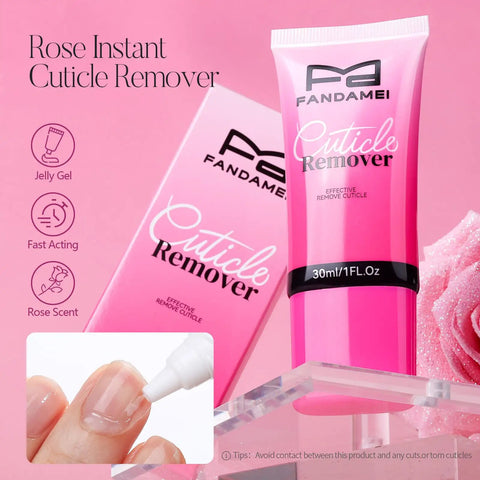 Rose Instant Cuticle Remover gel from Manicure Kit For Women With Pro Nail Files And Buffers, Cuticle Remover Liquid And Rose Oil