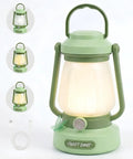 Kids Lantern With 4 Color Dimmable Lights And USB C Charging, green lantern with white light on, USB-C cable shown