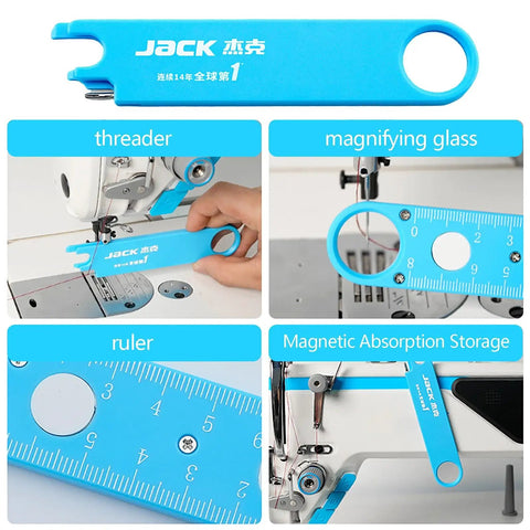 Quick Automatic Needle Threader For Sewing Machine 3 In 1 Multitool with ruler, magnifier, and threading feature image