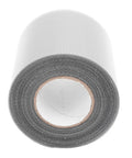 Transparent Window Screen Repair Tape Self Adhesive Patch Quick Fix For Cracks And Holes On Mesh Doors Tents Pools And Fiberglass 80mm By 9.15m Grey Weatherproof Outdoor Use For Windows And Screens roll, front view, showing textured surface and size.