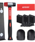 64 Piece Pro Grade Laminate Flooring Installation Kit with reinforced mallet, pull bar, spacers, kneepads, and tapping block.