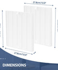 Dimensions of 2 Pack C545 Replacement HEPA Filters for Winix C545 Air Purifier, True HEPA Filter S, Part 1712-0096-00