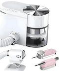 Straight Up Professional 2 In 1 Electric Nail Vacuum Cleaner And Drill Machine Kit, 30000 RPM adjustable speed, pink and white components.