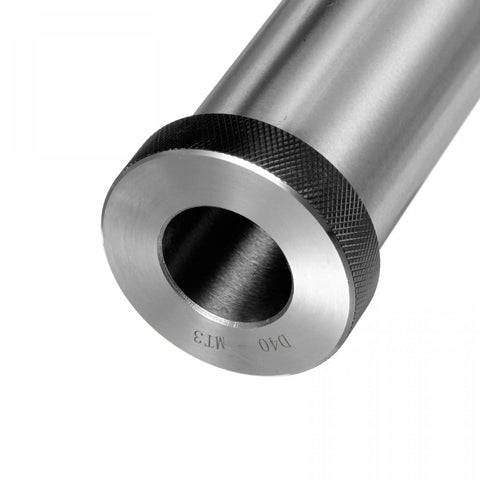 Drill Sleeve Adapter D40 To MT3 Morse Taper Reducing Adapter for CNC Lathe shown close-up, highlighting tool steel material and design.