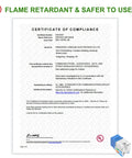 UL compliance certificate for 10Gbps Cat6 Keystone Jack Inserts 25 Pack 90 Degree Punch Down RJ45 Adapter, blue jack shown