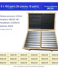 Pro Grade Parallel Gauge Blocks Set 18 Pairs Heavy Duty Alloy Steel Machine Tool Kit For CNC Milling Router And Table Saw Alignment in wooden box.