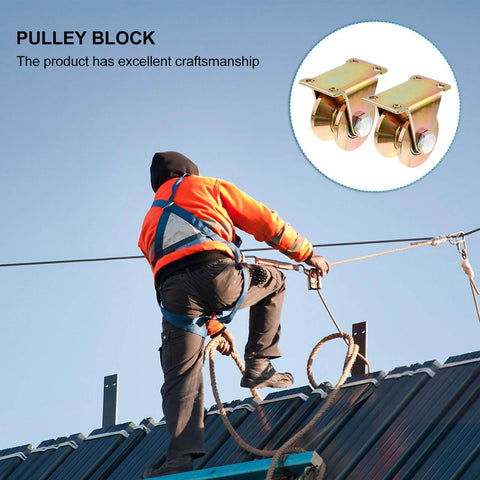 Heavy Duty Sliding Gate Pulley Block With 50V Type Groove Wheel For Steel Rail Single Wheel 2 Pack Industrial Track Door Hardware