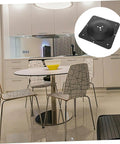 No Sweat Heavy Duty Table Leg Connectors With Adjustable Mounting Plates shown in a modern kitchen setting with chairs.