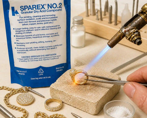 Heavy Duty Granular Pickling Compound That Delivers A Slick Knockout Against Oxidation And Solder Flux On Gold Silver Copper And Brass Projects Safer Non Flammable Formula 10 Oz