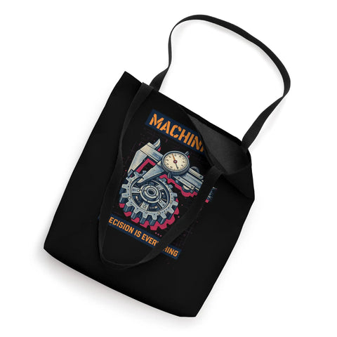 Caliper Gear Tote Bag For Machinists And Tool Junkies 16 By 16 Inch Lightweight Polyester Canvas Tote With Reinforced Bottom