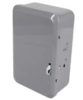 Heavy Duty 24 Hour Mechanical Timer Switch 120 Volt SPST for lights with indoor metal enclosure, side view