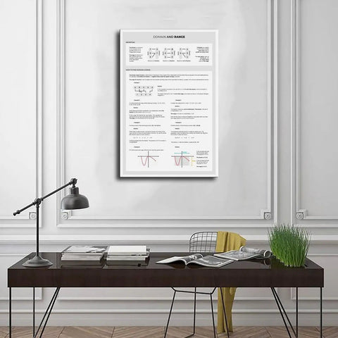 Domain And Range Algebra Cheat Sheet Canvas Poster Dope Math Wall Art For Bedroom Or Office 20 By 30 Inches Gift Frame Decor Premium