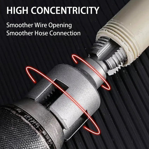 Close-up of Two Pack DIY Pipe Threading Tool Kit for One Half Inch and Three Quarter Inch Pipes with threading die