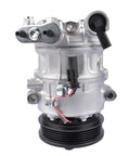 Premium AC Compressor Assembly With Clutch for Chevy Cruze Eco LT LTZ 1.4L Turbo Engine, top view with connectors.