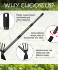 2 In 1 Garden Hoe Cultivator With 45 Inch Long Handle For Weeding And Soil Loosening Lightweight Durable Hand Garden Tool