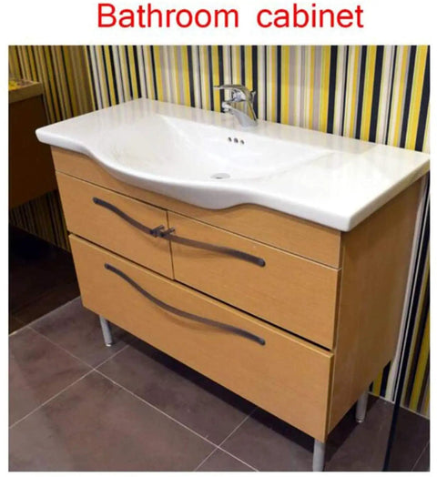 Built Tough White Replacement Table Legs 4 Pack Adjustable Steel Pipe Furniture Feet under bathroom cabinet with sink.