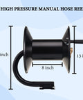 Heavy Duty Steel Pressure Washer Hose Reel With Manual Crank Built To Last Holds Up To 150 Feet Of Three Eighths Inch Whip Hose