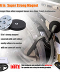 Magnetic Front Load Washer Door Prop with Flexible Hose Removable Door Stopper Keeps Door Propped Open To Prevent Odors Mold And Damp Gasket 360 Degree Adjustable Waterproof And Rustproof 66mm Magnet Base Black on washer