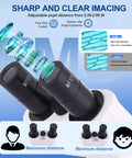 Lenses and eyepieces of 40X To 2500X Binocular Microscope For Adults And Kids With Mechanical Stage And Slides Kit And Phone Holder Ideal For School Lab Or Home Science Clear Optics And Multi Magnification For Pros And Newbies