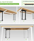 Heavy Duty Under Desk PC Mount With Adjustable Computer Tower Stand For No Sweat Slick Rail Setup and Rock Solid Desk Organization That Handles Any Beefy Desktop Tower showcasing minimum under desk clearance