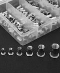 Rivet Nut Set 150 Pcs Stainless Steel 304 M3 To M10 Fastening Hardware Kit in transparent box with nuts displayed