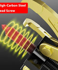 Close-up of high-carbon steel lead screw on Convertible Gear Puller Kit With 2 To 3 Jaw Bearing Separator for removing pulleys.
