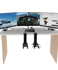 Front view of Beefy Desk Mount For Flight Sim Joysticks Throttles And HOTAS Systems Ready To Rock Your Setup Fits Logitech X56 X52