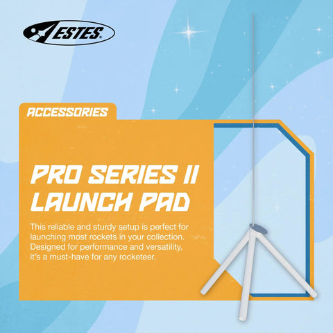 PS II Model Rocket Launch Pad For Mid Powered Rockets Ready To Blast Off With A 60 Inch Threaded Steel Launch Rod PVC Leg System