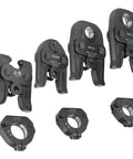 VEVOR 7 Piece VMP Pressing Kit With 3540 Actuator And Jaws For 1/2 To 2 Inch Carbon Steel Piping showing multiple jaw sizes.