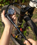 High Pressure Bike Shock Pump 300 PSI With Gauge For Mountain Bike Front Fork And Rear Suspension No Loss Air Pump Easy Setup For Smooth Rides Black Finish