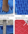 Top Shelf Knockout Sound Dampening Self Adhesive Acoustic Foam Rolls showing blue high density foam with hand indenting for sound proofing.