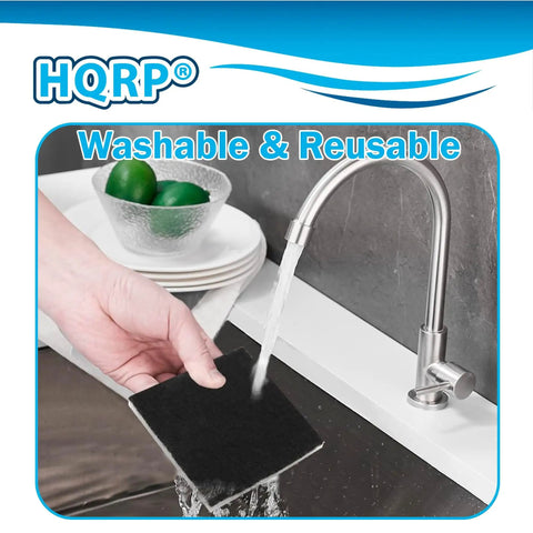Person washing 4 Pack Foam Filters For Kenmore 86883 Canister Vacuum Cleaners under a faucet