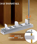 Sliding Closet Door Hardware Kit With Adjustable Floor Guide And Heightening Pads, 6-Piece Set installed for easy use