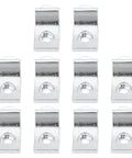 10 Pcs Silver Zinc Alloy Corner Shelf Brackets With Suction Cups Right Angle Glass Shelf Supports For Sturdy DIY Shelving