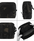 Grabs-And-Go Utility Pouch MOLLE-Compatible Gear Organizer Bag with front zip pocket, hook-and-loop lining, shown open