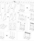 Assembly instructions for Three Bike Stand Rack For Garage Storage And Indoor Outdoor Use, Adjustable Slots Fits Mountain, Hybrid, And Kids Bikes